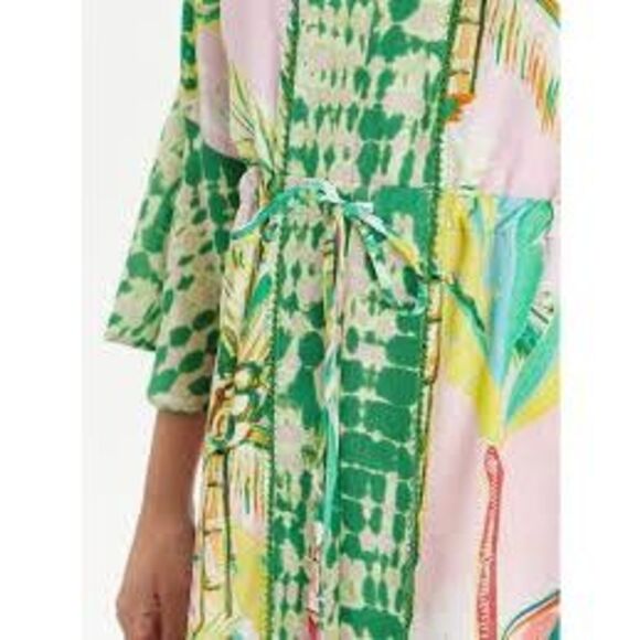 Maaji Kimono Dress Retro Palms Tropical Print Size M - Picture 6 of 8